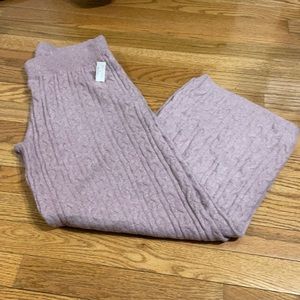 Pink Rose Cable Sweater Pants
